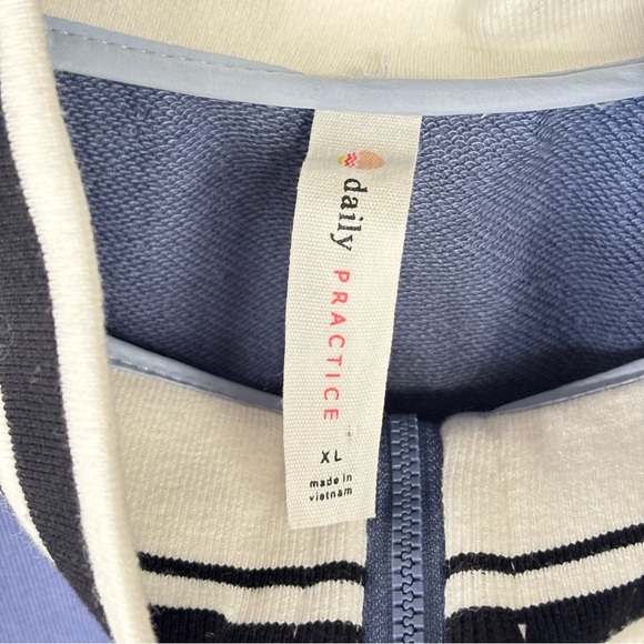 Anthropologie Daily Practice Half-zip Pullover Windbreaker Blue Color-block XL - Picture 8 of 14